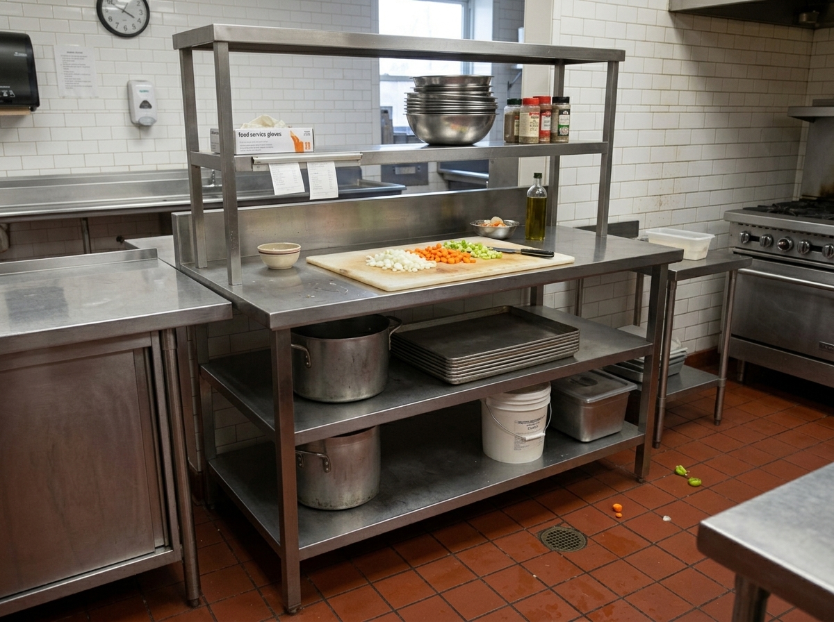 Work Table with 2 under shelf and 2 over shelf — photo 4 of 4