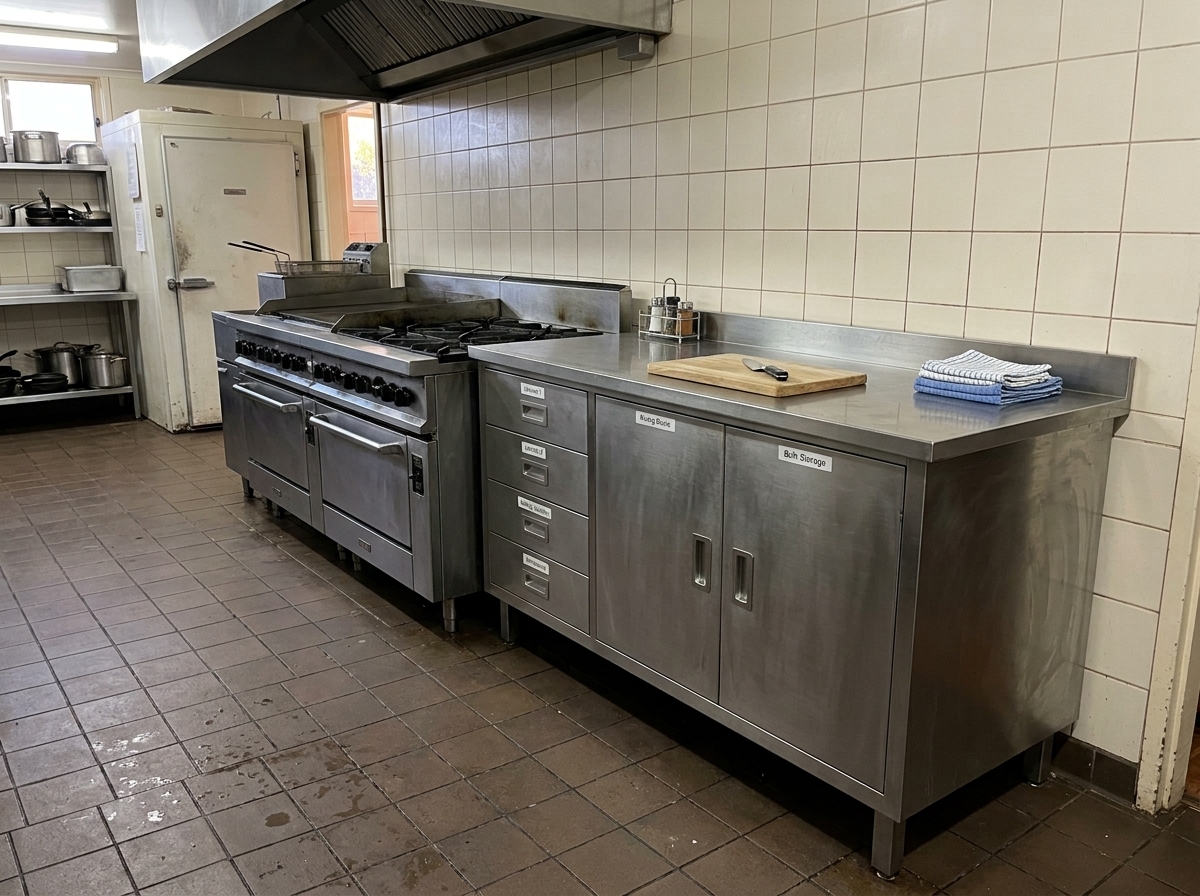 Counter with 4 drawers and flap doors — photo 4 of 4