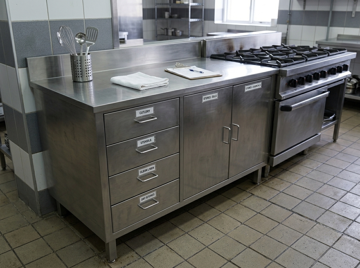 Counter with 4 drawers and flap doors — photo 3 of 4