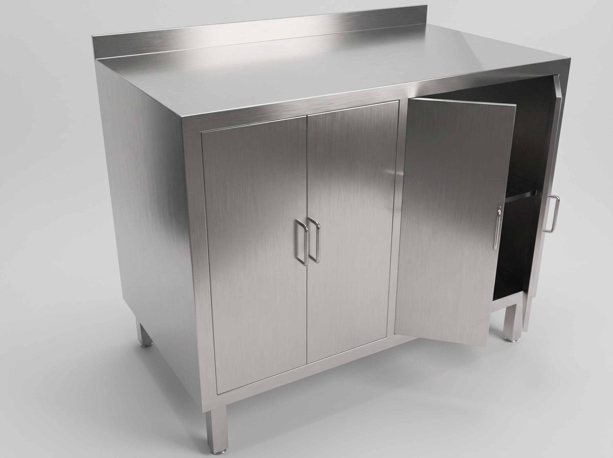 Counter with flap doors