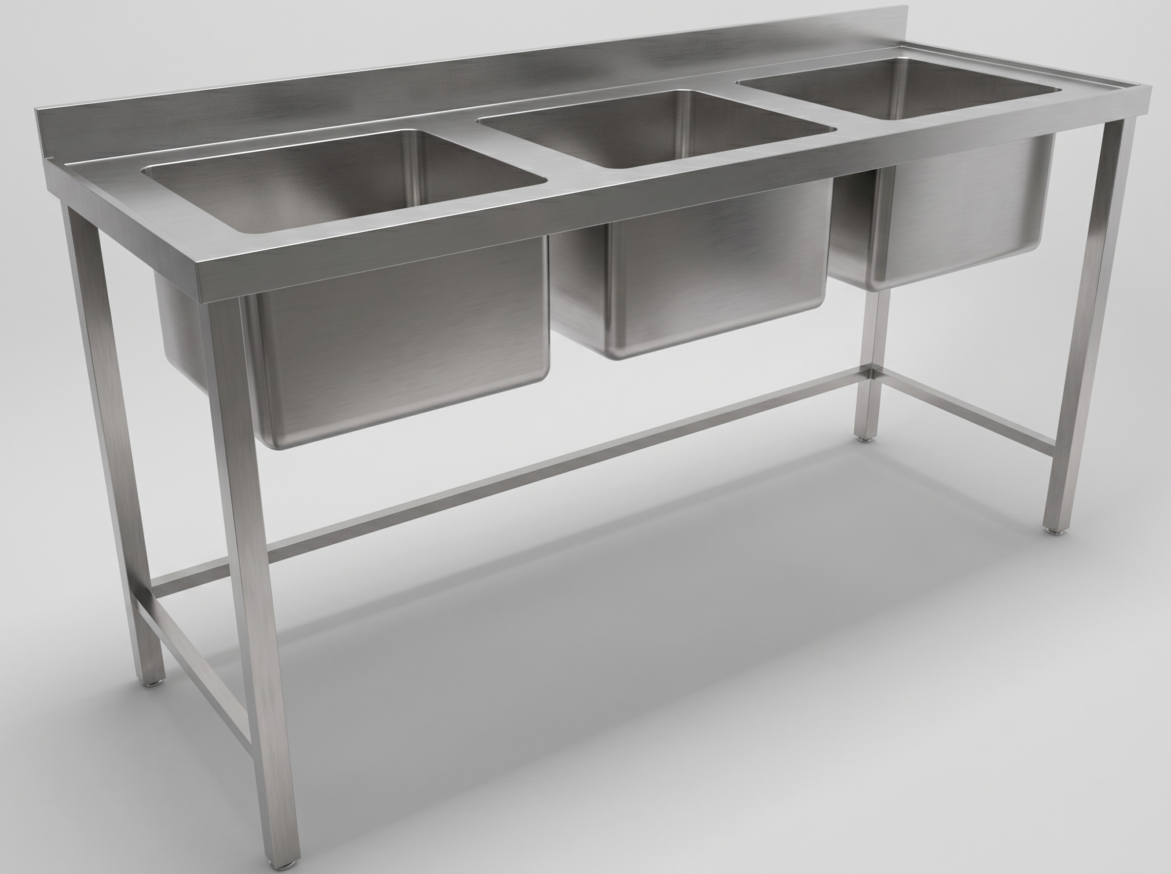 Triple Bowl Sink Table