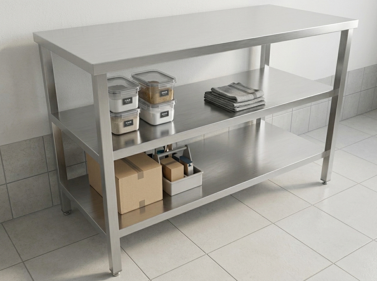 Work Table with 2 under shelves — photo 3 of 3