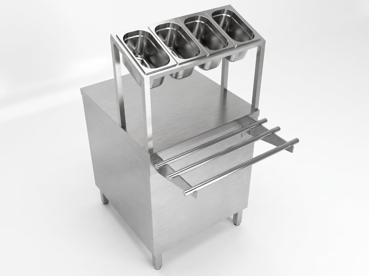 Cutlery Counter with Tray Slider