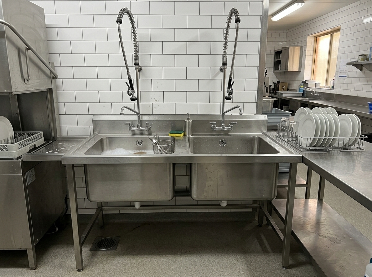 Double Bowl Sink Table — photo 5 of 6