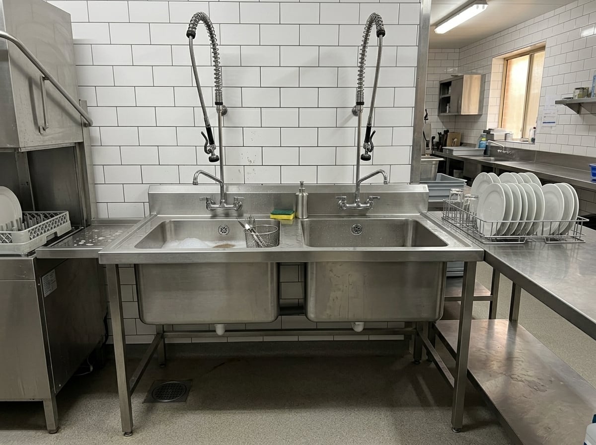 Double Bowl Sink Table — photo 5 of 6