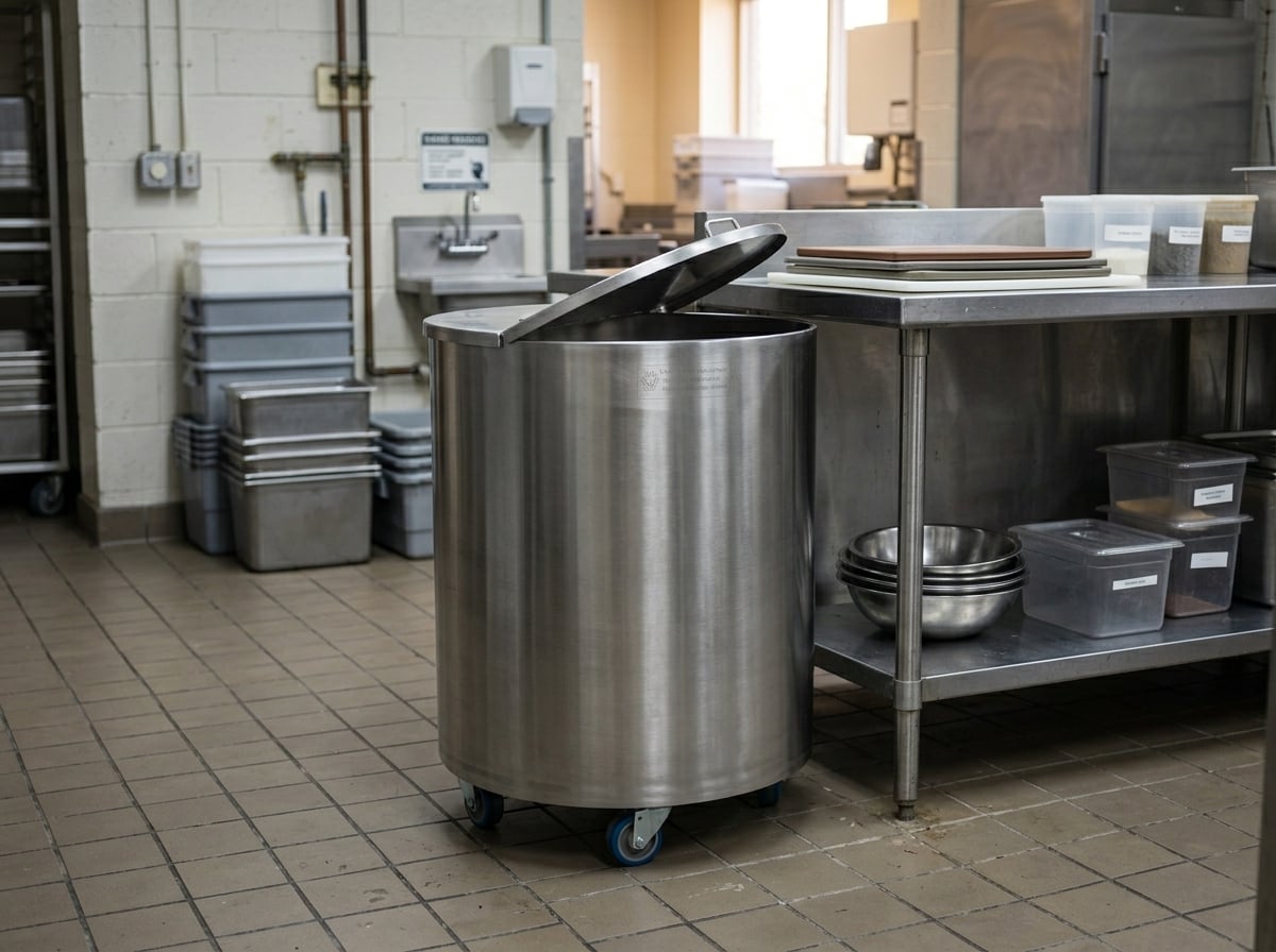 Stainless Steel Cylindrical Container — photo 2 of 6
