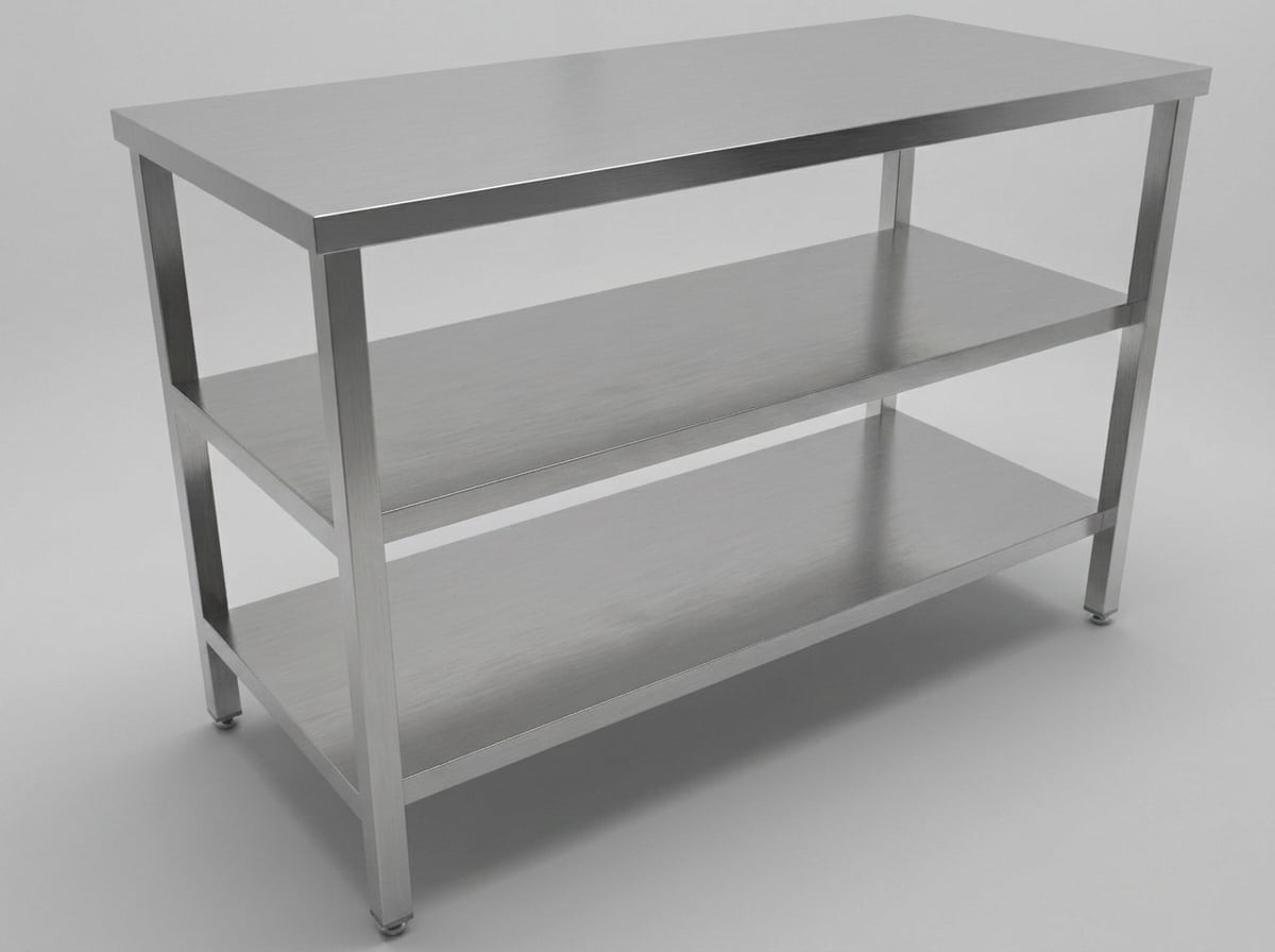 Work Table with 2 Undershelves