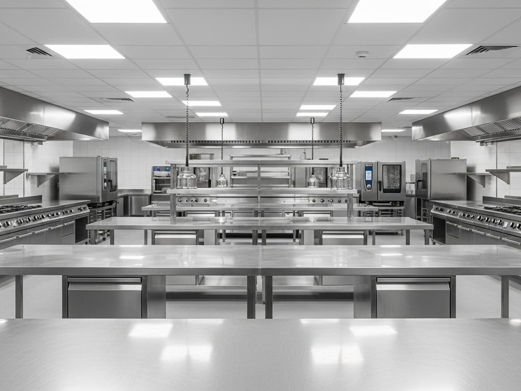 Hotel Kitchen Prep Area